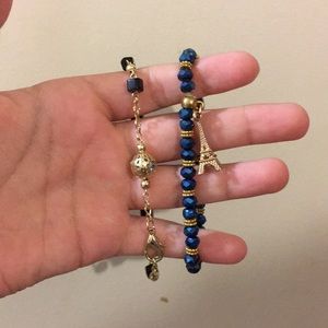 A blue🦋 and black bracelet🎩